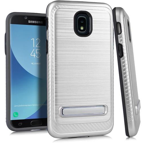 Kickstand Case Silver J3 2018 - Bling Cases.com