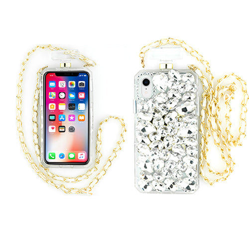 Handmade Silver Stone Bling Bottle IPhone XR