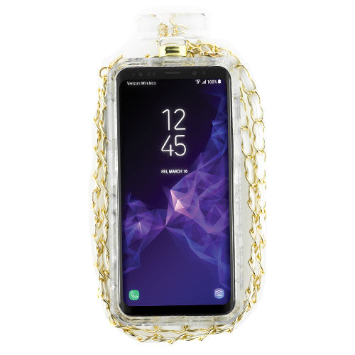 Handmade Silver Stones Bling Bottle Samsung S9