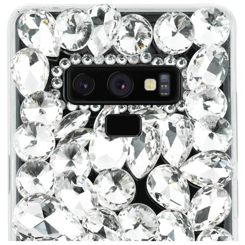 Handmade Bling Silver Stones Case Note 9