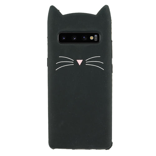 Silicone Cat Black Samsung S10 Plus