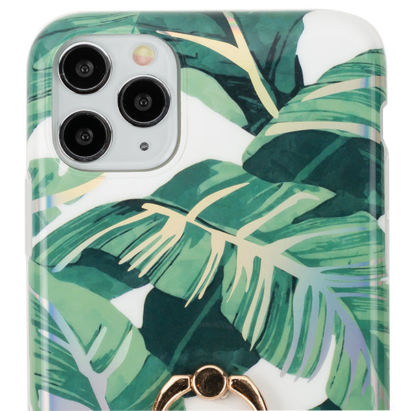 Green Leaves Ring Case IPhone 13 Pro