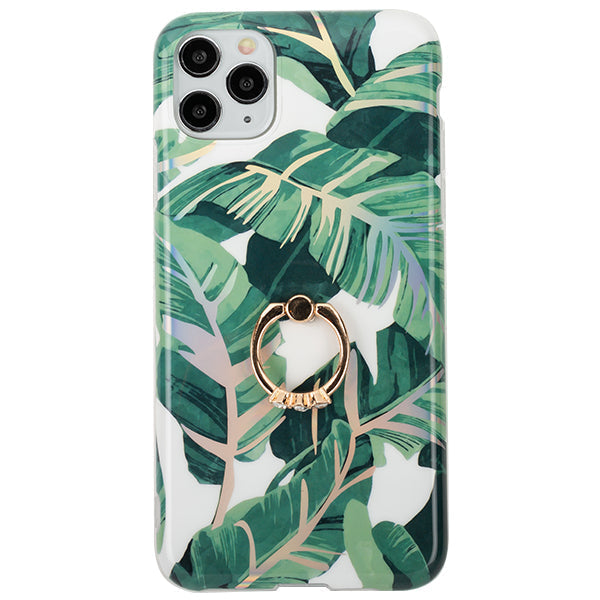 Green Leaves Ring Case IPhone 13 Pro