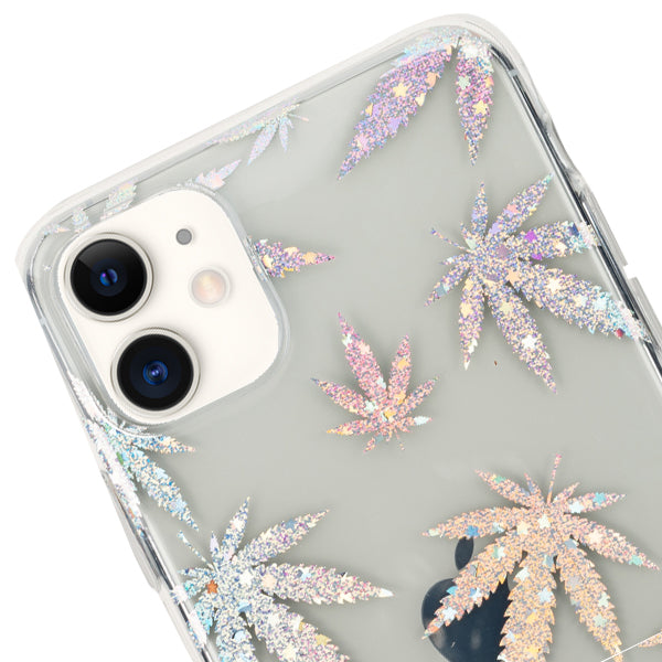 Weed Leaf Silver Case Iphone 12 Mini