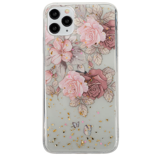 Flowers Gold Flakes Case IPhone 12/12 Pro