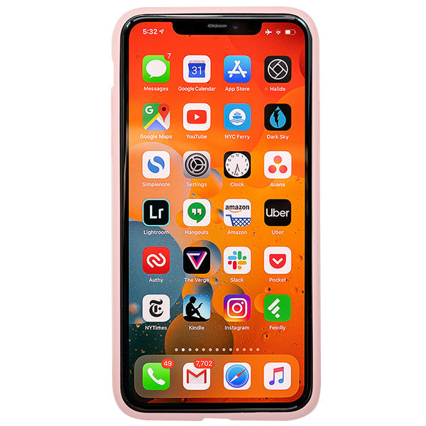 Leather Style Light Pink Gold Case IPhone 12/12 Pro