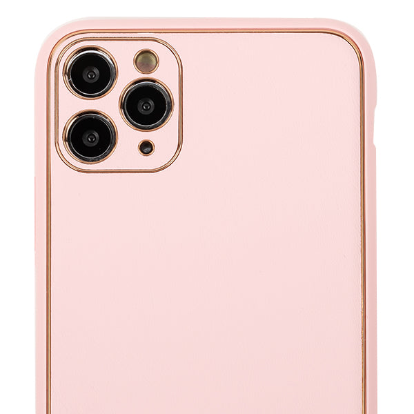 Leather Style Light Pink Gold Case Iphone 11 Pro