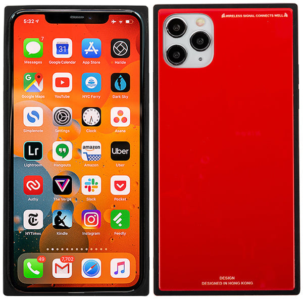 Square Hard Box Red Case Iphone 11 Pro Max