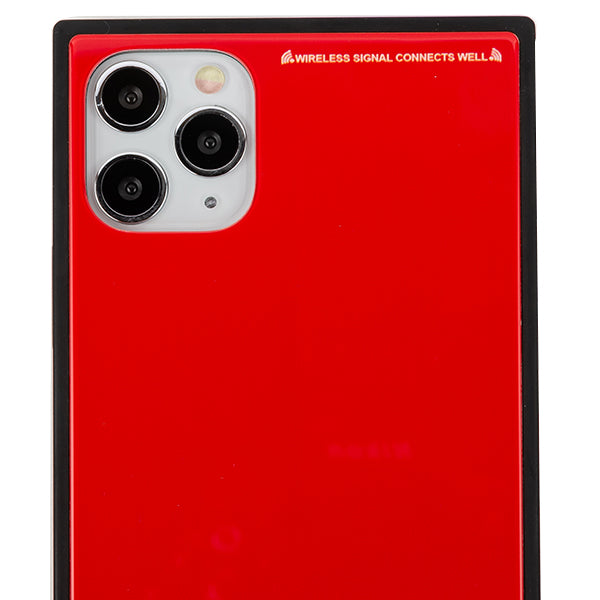 Square Hard Box Red Case Iphone 11 Pro Max