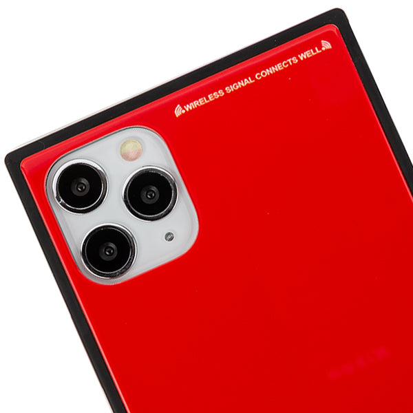 Square Hard Box Red Case Iphone 11 Pro Max