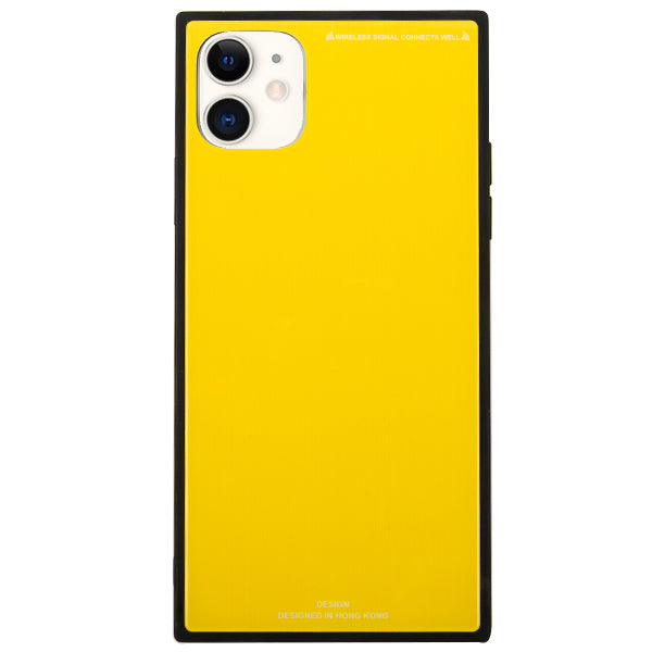 Square Hard Box Yellow Case Iphone 11