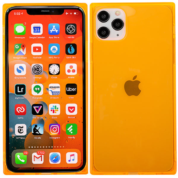 Square Box Orange Skin Iphone 11 Pro Max