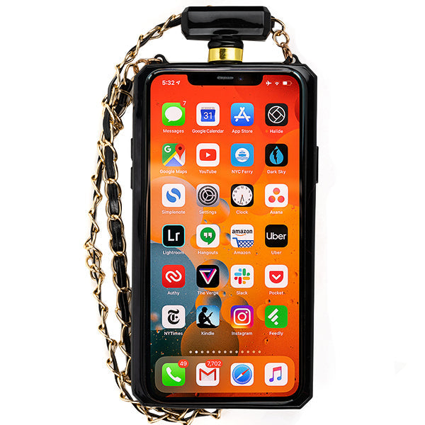 Handmade Bling Black Bottle Case IPhone 12 Pro Max