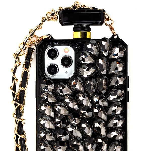 Handmade Bling Black Bottle Case IPhone 12 Pro Max