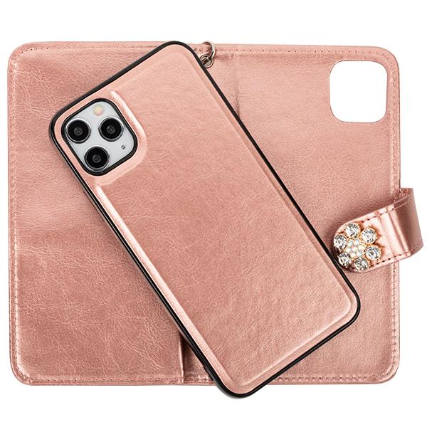 Handmade Detachable Bling Fox Rose Gold Wallet Iphone 11 Pro