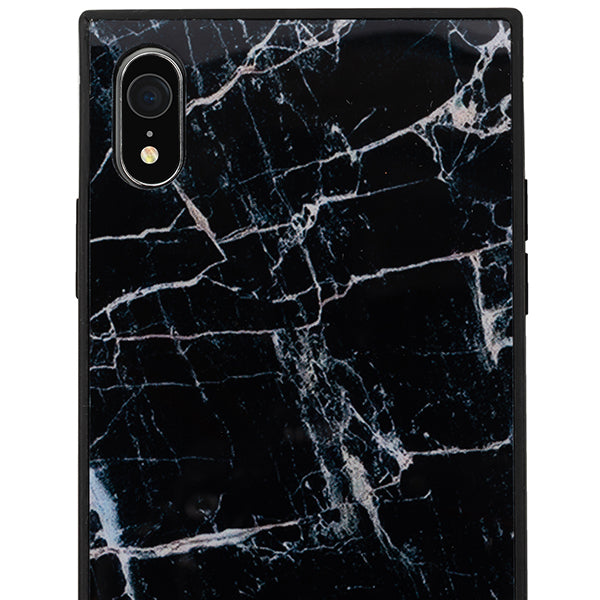 Square Marble Black Iphone XR