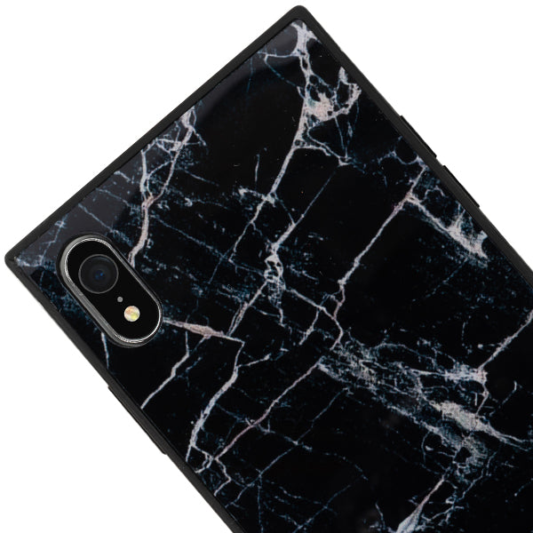 Square Marble Black Iphone XR