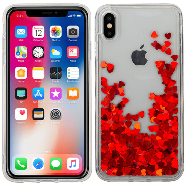 Red Hearts Liquid Iphone XS Max