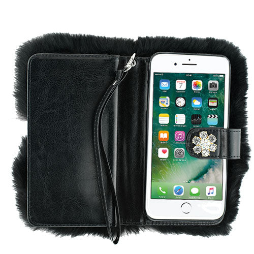 Fur Black Detachable Wallet Iphone 7/8 SE 2020