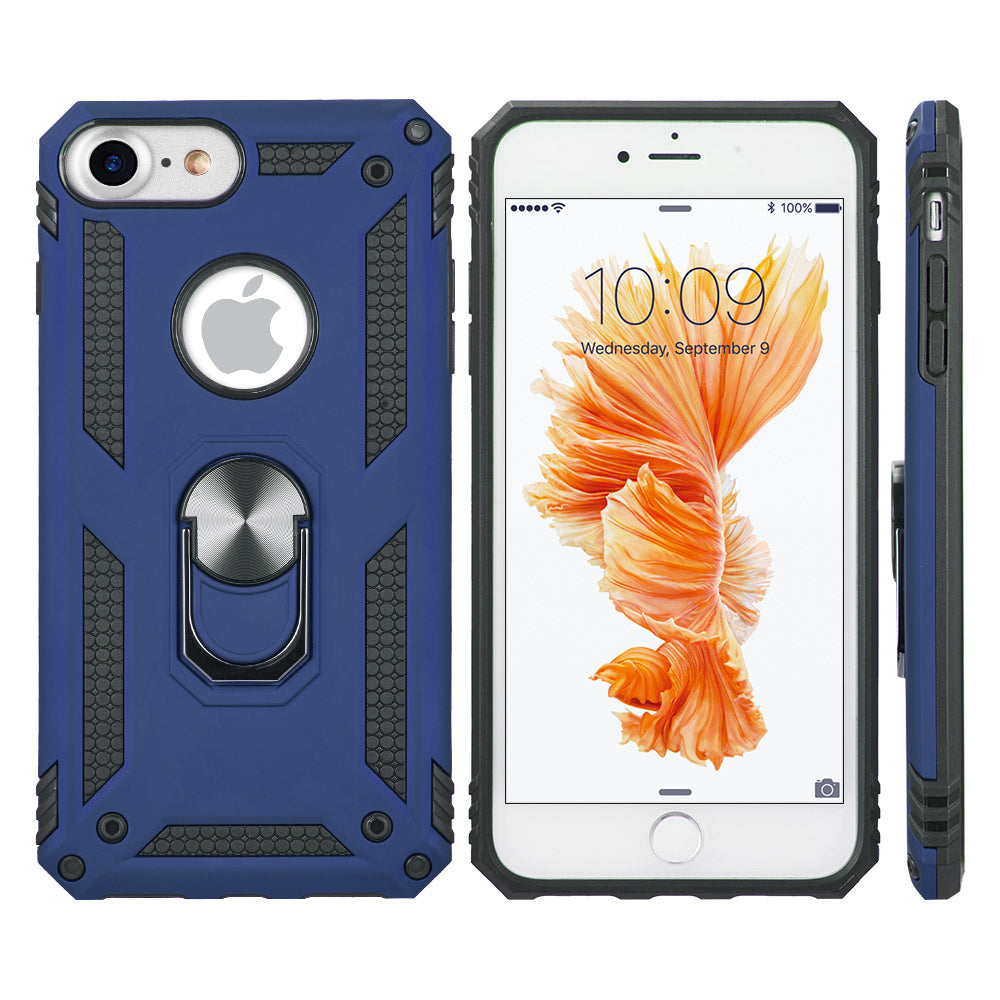 Hybrid Ring Blue Case Iphone SE 2020 - Bling Cases.com