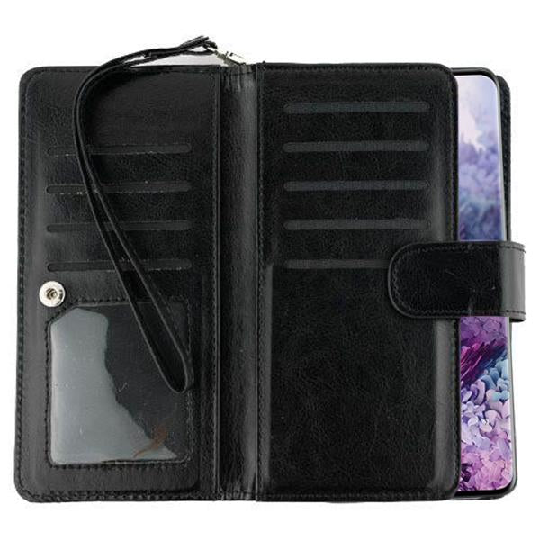 Handmade Detachable Bling Black Wallet Samsung S20 Ultra