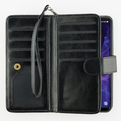 Detachable Black Wallet Detachable Samsung S9