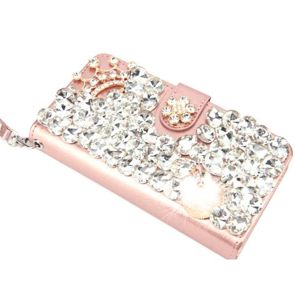 Handmade Detachable Bling Fox Rose Gold Wallet IPhone 13 Mini