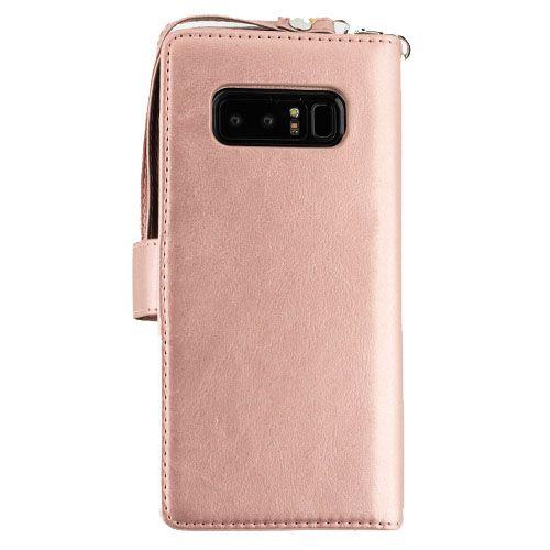 Detachable Wallet Rose Gold Note 8 - Bling Cases.com