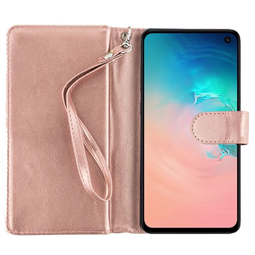 Detachable Rose Gold Wallet Samsung S10E - Bling Cases.com