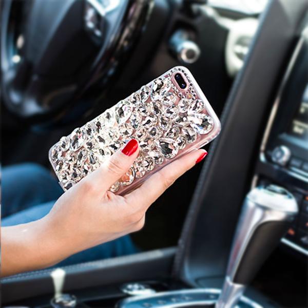 Handmade Silver Bling Case Samsung S7