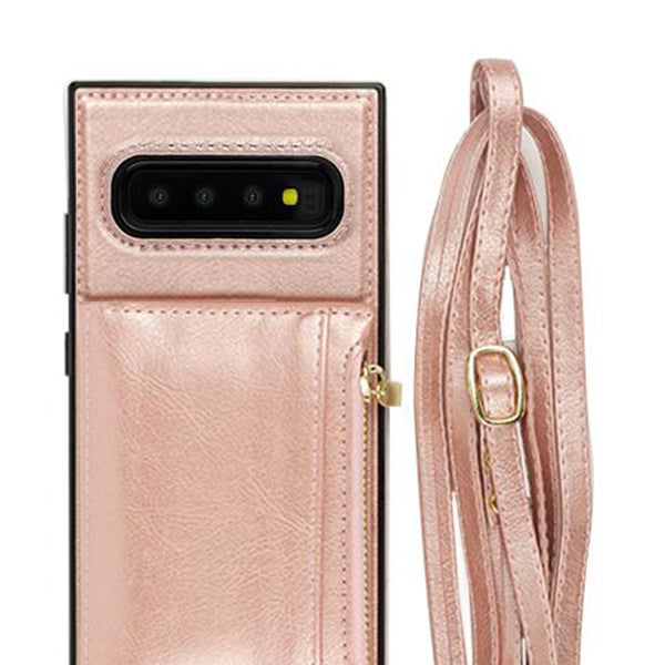 Crossbody Pouch Rose Gold Samsung S10 Plus