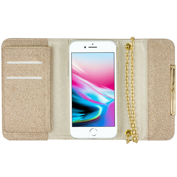 Glitter Detachable Purse Brown Iphone 7/8 Plus