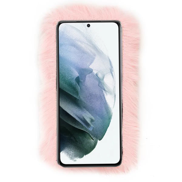 Fur Light Pink Case Samsung S22 Plus