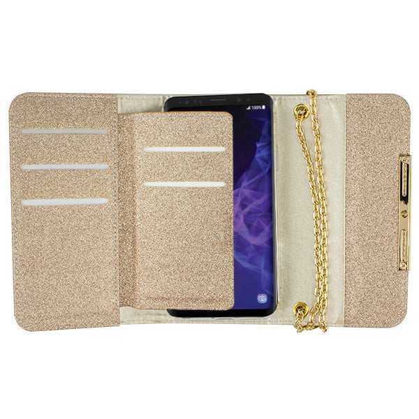 Glitter Detachable Purse Brown Samsung S7