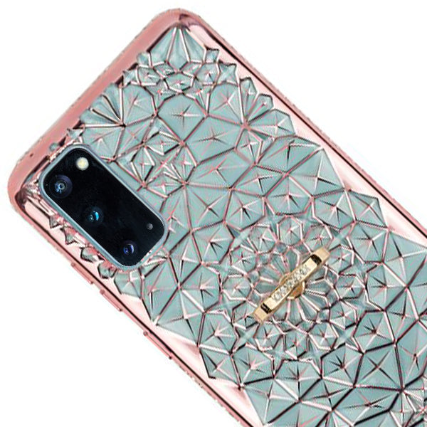 Abstract Ring Case Rose Gold Samsung S20