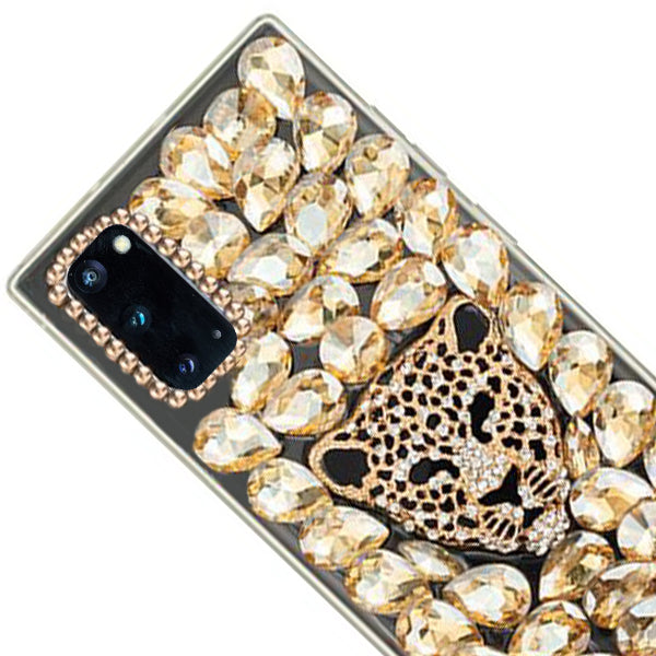 Handmade Cheetah Gold Bling Case S20