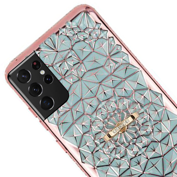 Abstract Ring Case Gold Samsung S21 Ultra