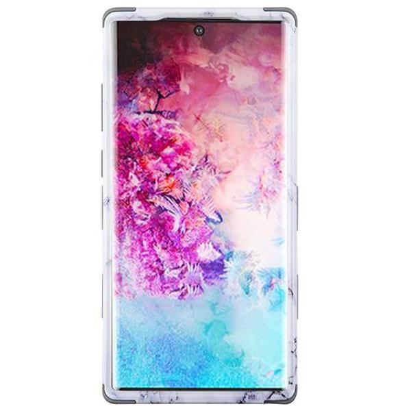 Hybrid Military Grade Marble White Samsung Note 10 Plus