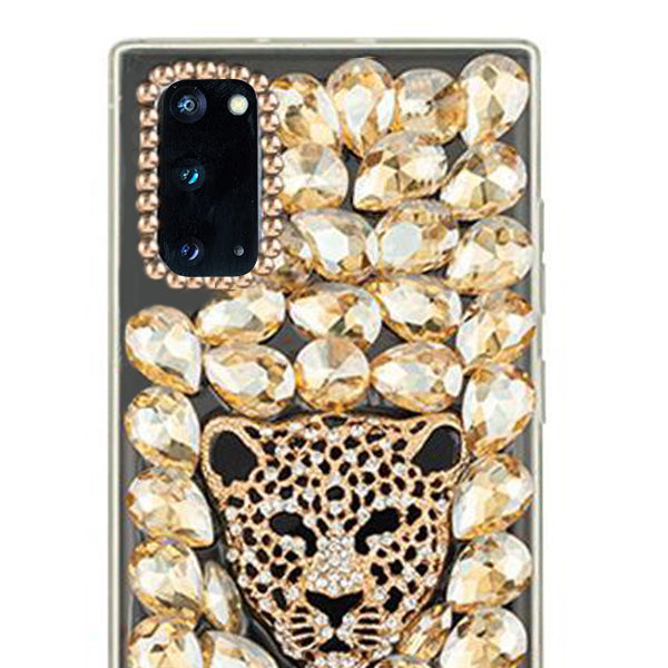 Handmade Cheetah Gold Bling Case S20