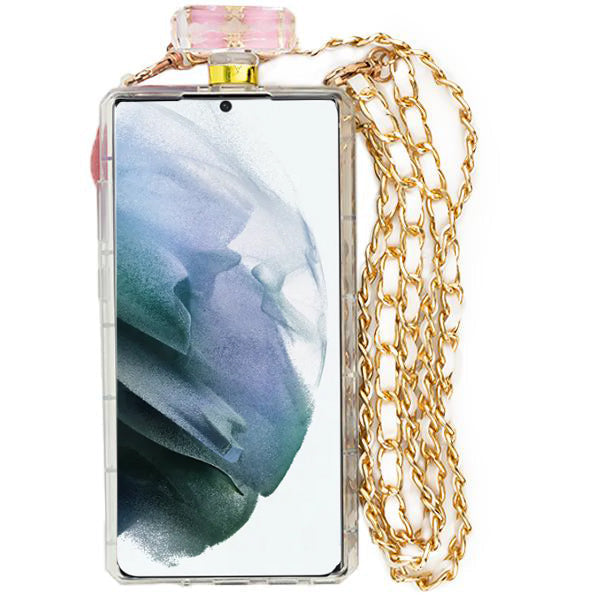 Handmade Bling Pink Flower  Bottle Case Samsung S22