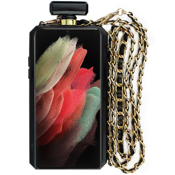 Handmade Bling Black Bottle Case Samsung S21  Ultra