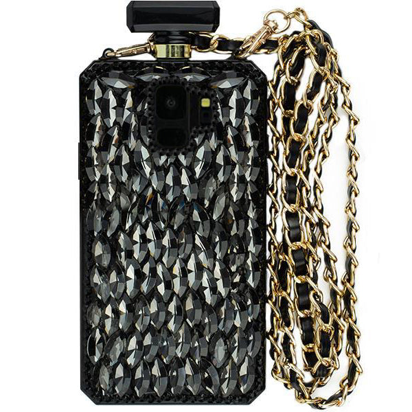 Handmade Bling Black Bottle Case S9 Plus