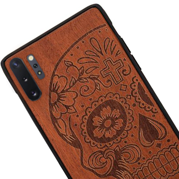 Real Wood Skull Samsung Note 10 Plus