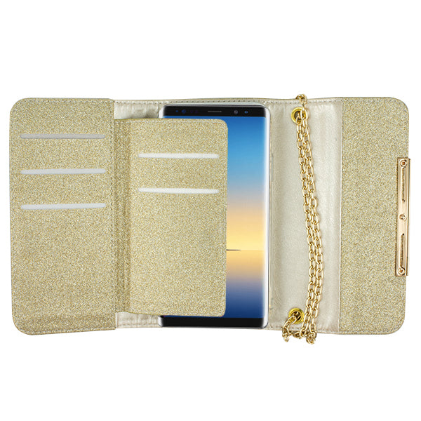 Glitter Detachable Purse Gold Note 8