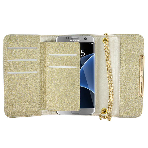Glitter Detachable Purse Gold Samsung S7 Edge