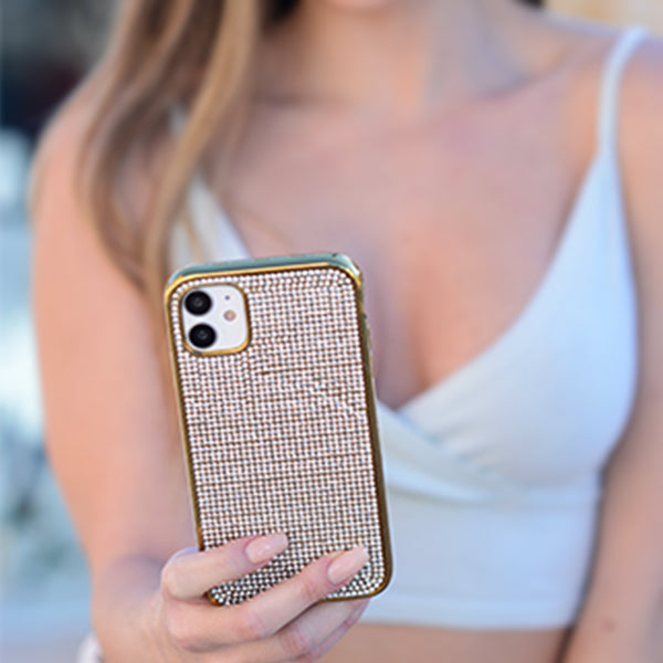 Bling Tpu Skin Silver Gold Case Iphone XS Max