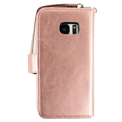 Detachable Rose Gold Wallet Samsung S7 - Bling Cases.com