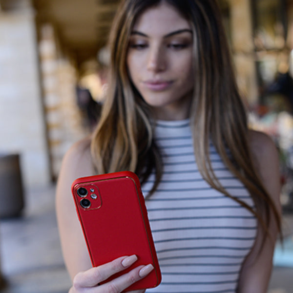 Leather Style Red Gold Case IPhone 13 Mini