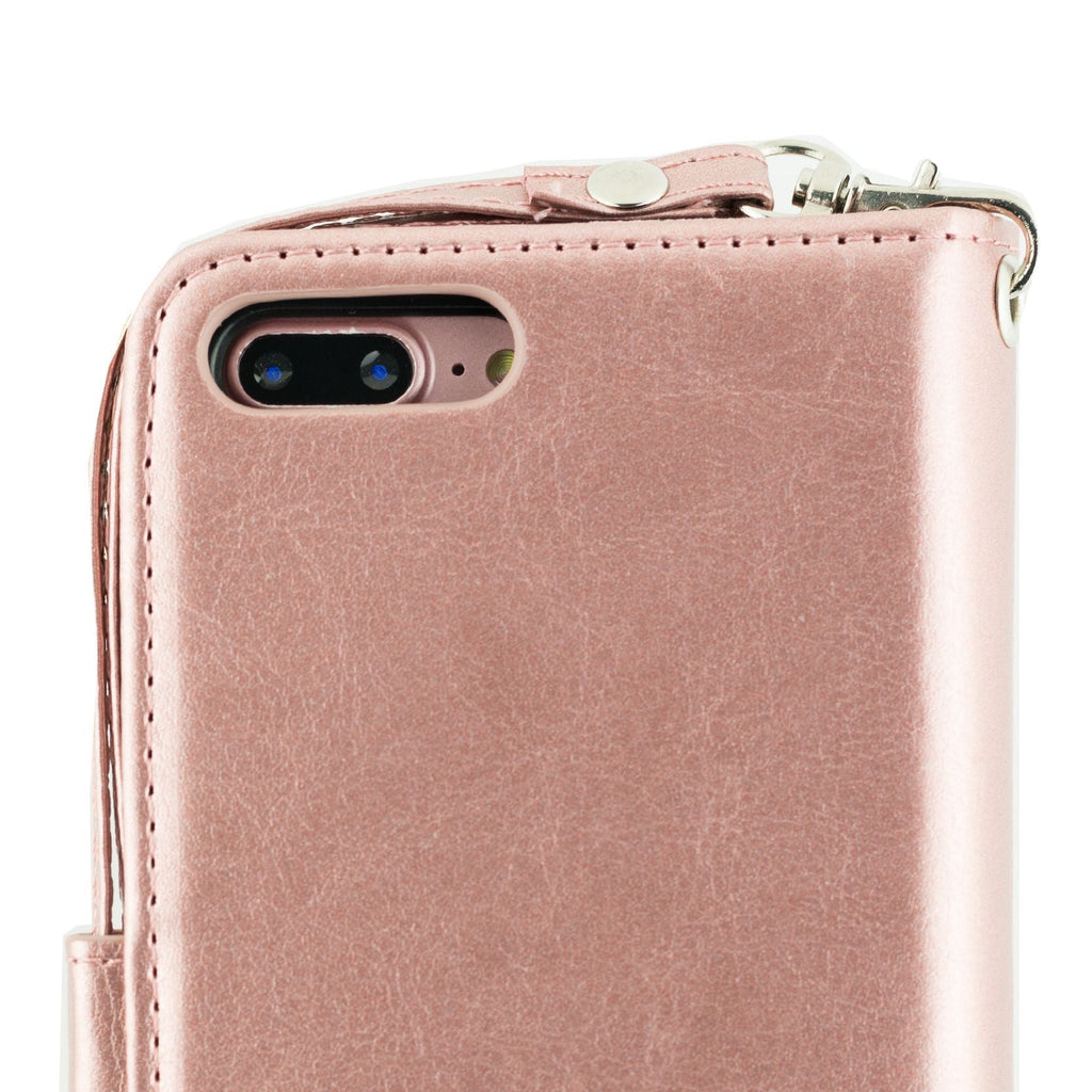 Bling Detachable Fox Rose Gold Wallet Case Iphone 7/8 Plus - Bling Cases.com