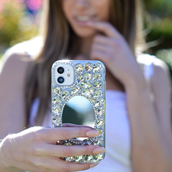 Handmade Bling Mirror Silver Case Samsung J3 2017